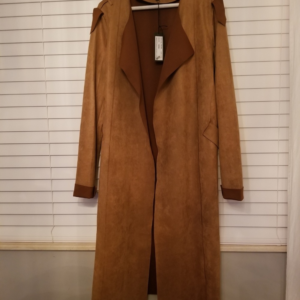 Sisterknit Faux Suede Coat + New with Tags